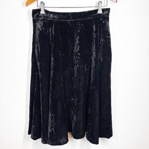ModCloth Black Velvet A-Line Skirt